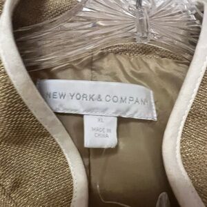 New York & Company Shimmering Gold Jacket